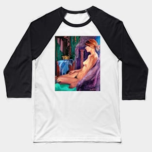 Seated Female Nude ~ oil painting Baseball T-Shirt